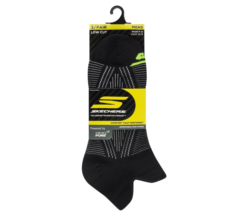 3 Pack Men's Performance Low Cut Pattern Socks | Skechers US