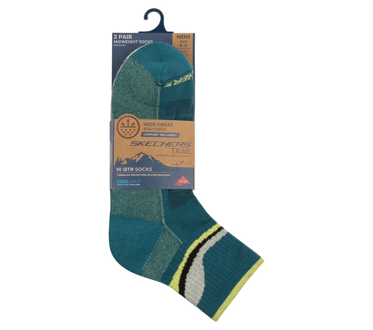 2 Pack Men's Quarter Trail Socks | Skechers near me