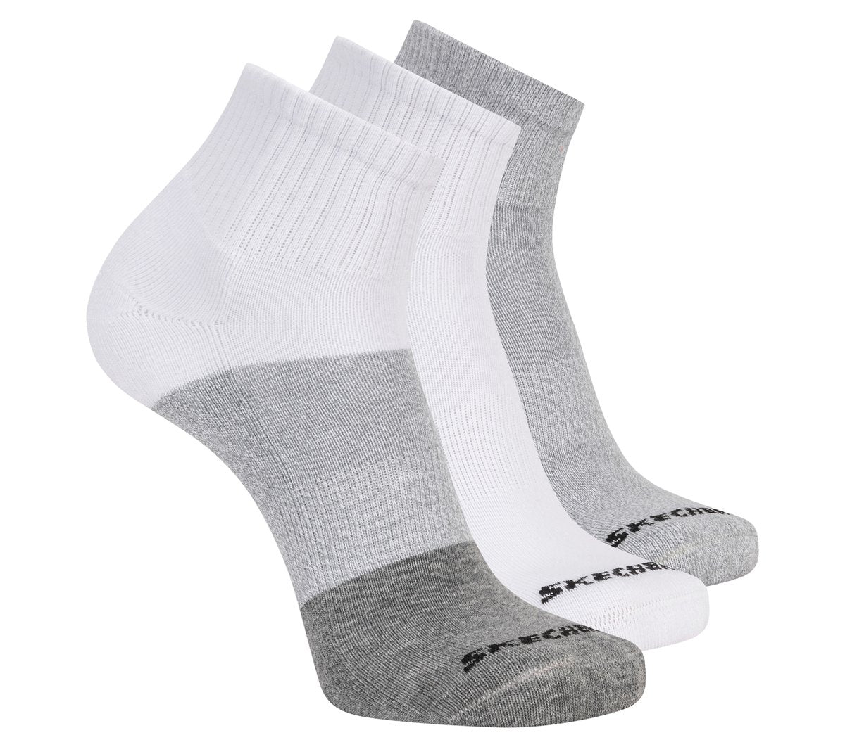 3 Pack Men's Colorblock Quarter Socks | Skechers outlet