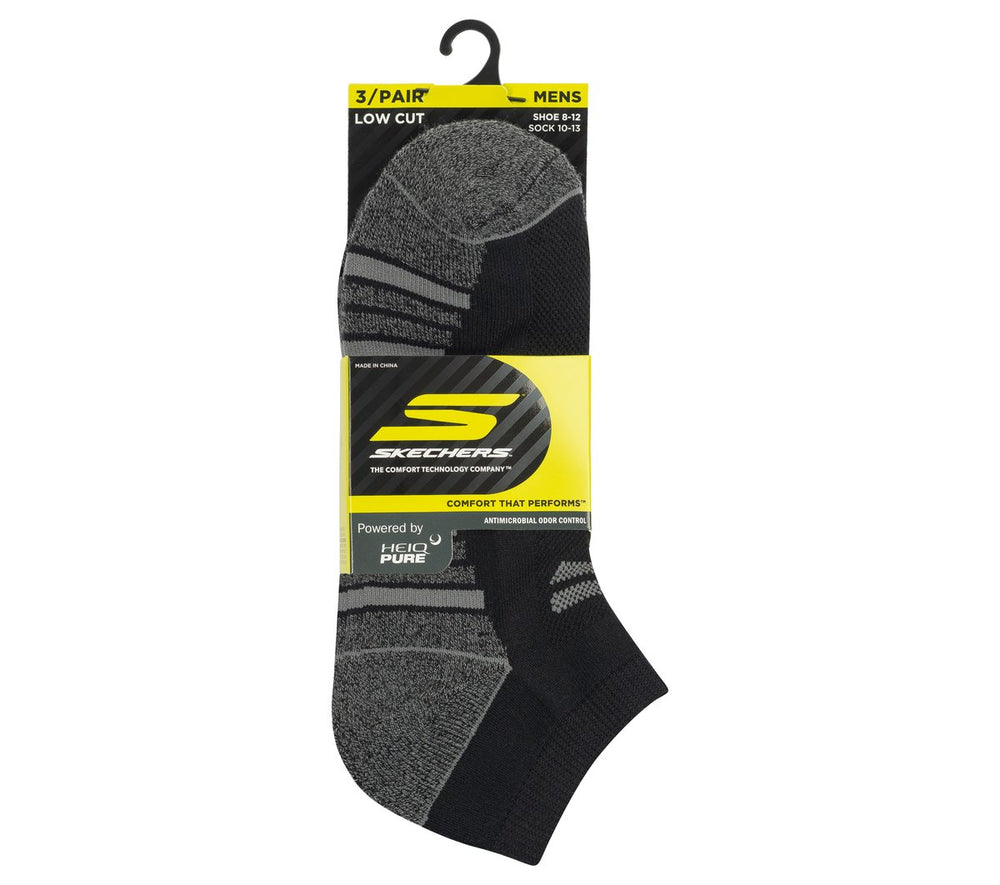 3 Pack Men's Half Terry Low Cut Socks | Skechers US
