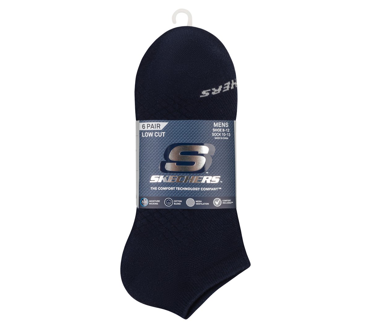 6 Pack Men's Low Cut Texture Knit Socks | Skechers USA