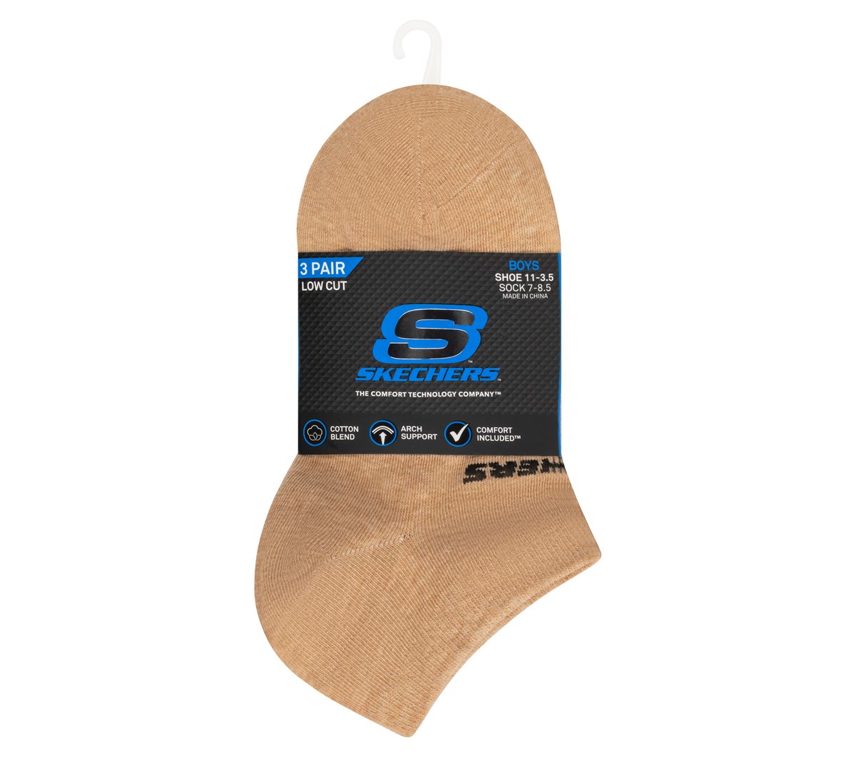 3 Pack Boys' Low Cut Cotton Socks | Skechers outlet